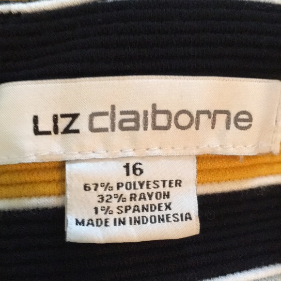 Liz Claiborne Yellow and Navy Dress - Picture 4 of 4